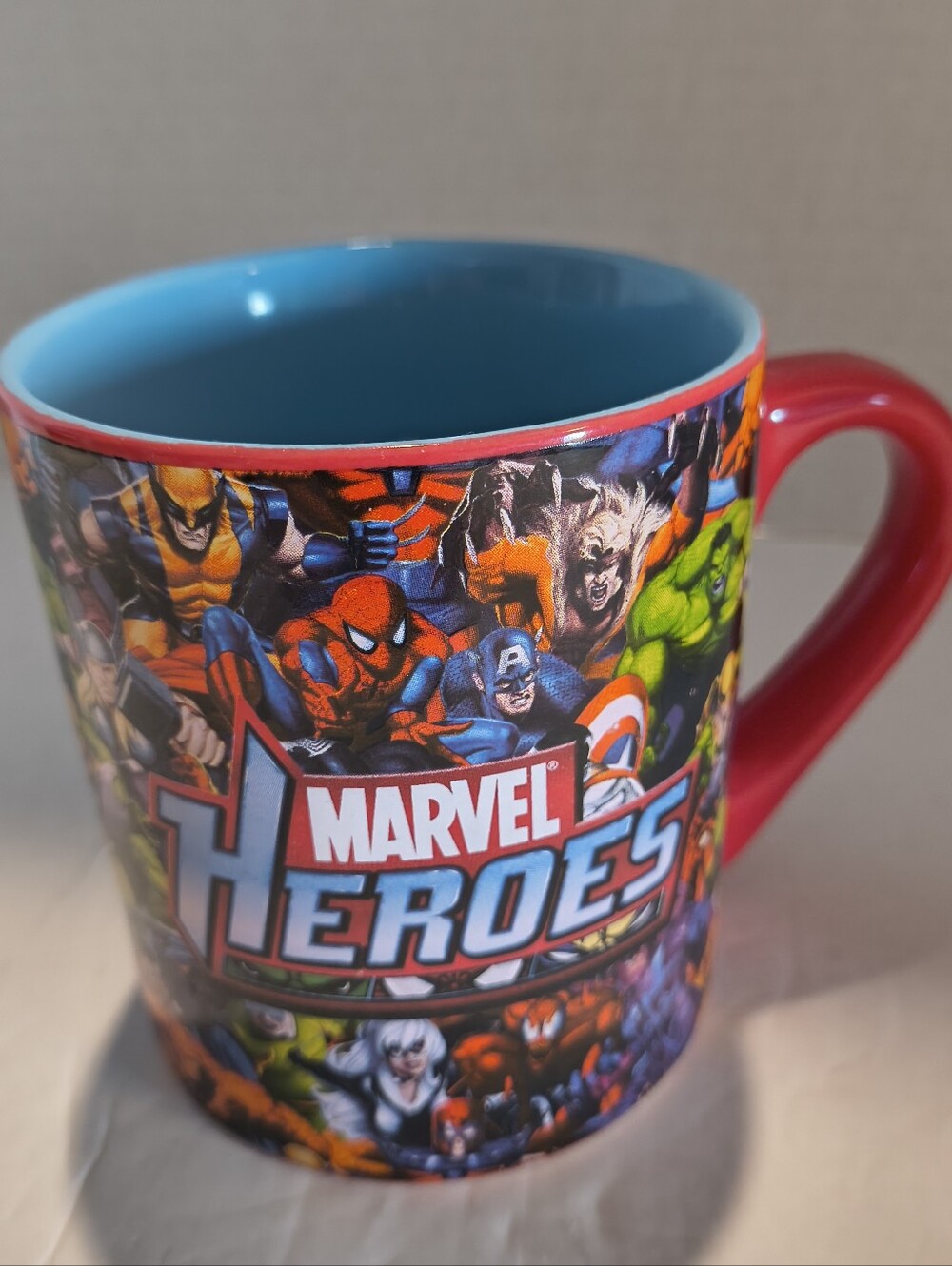 2011 "Marvel Heroes" Ceramic Collage Coffee Mug 4" Comic Super Heroes